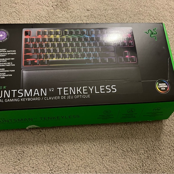 [New]Razer Black Tenkeyless Gaming Keyboard with RGB Lighting